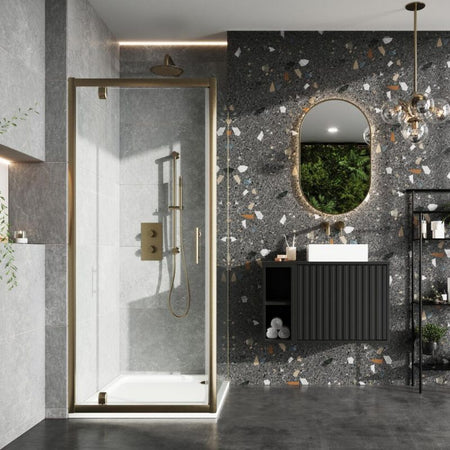 Scudo S6 Pivot Door (2 Colours & 2 Sizes) - Brand New Bathrooms
