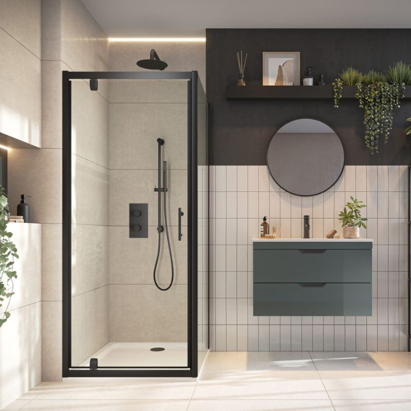 Scudo S6 Pivot Door (2 Colours & 2 Sizes) - Brand New Bathrooms