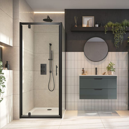 Scudo S6 Pivot Door (2 Colours & 2 Sizes) - Brand New Bathrooms