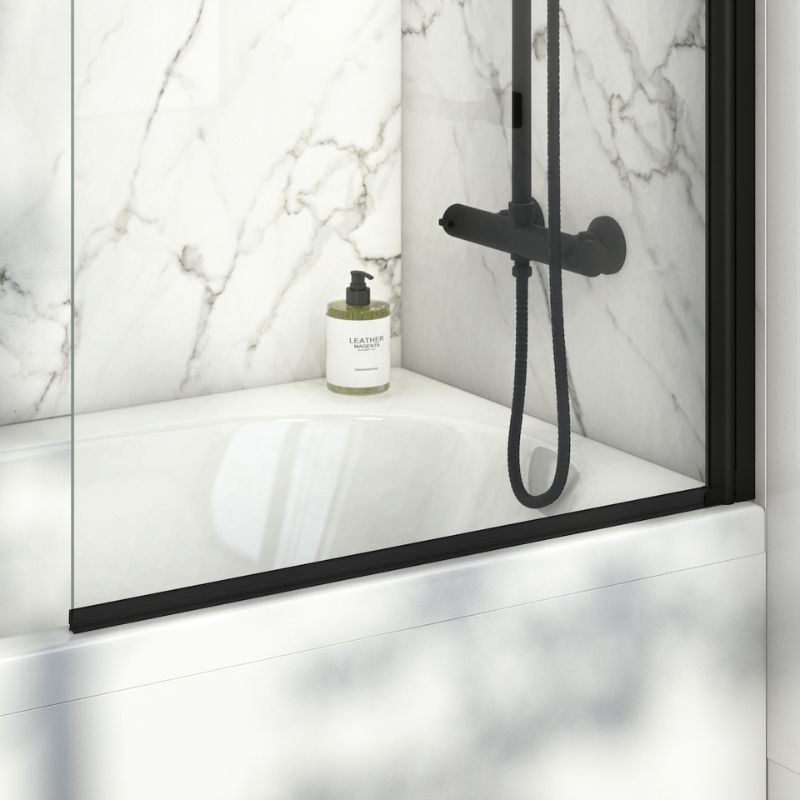 Scudo S6 Black Bath Screen Seal (For Square and Curved Bath Screens) - Brand New Bathrooms