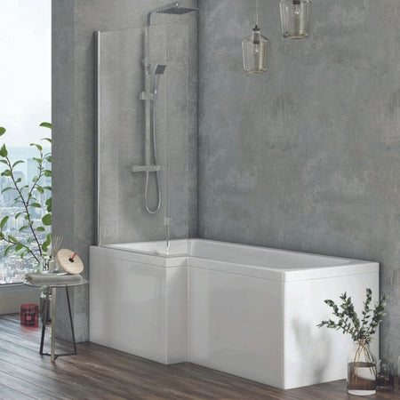 Scudo L-Shaped Bath Screen - Brand New bathrooms