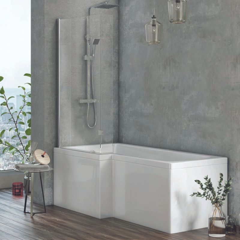 Scudo L-Shaped Bath Screen - Brand New bathrooms
