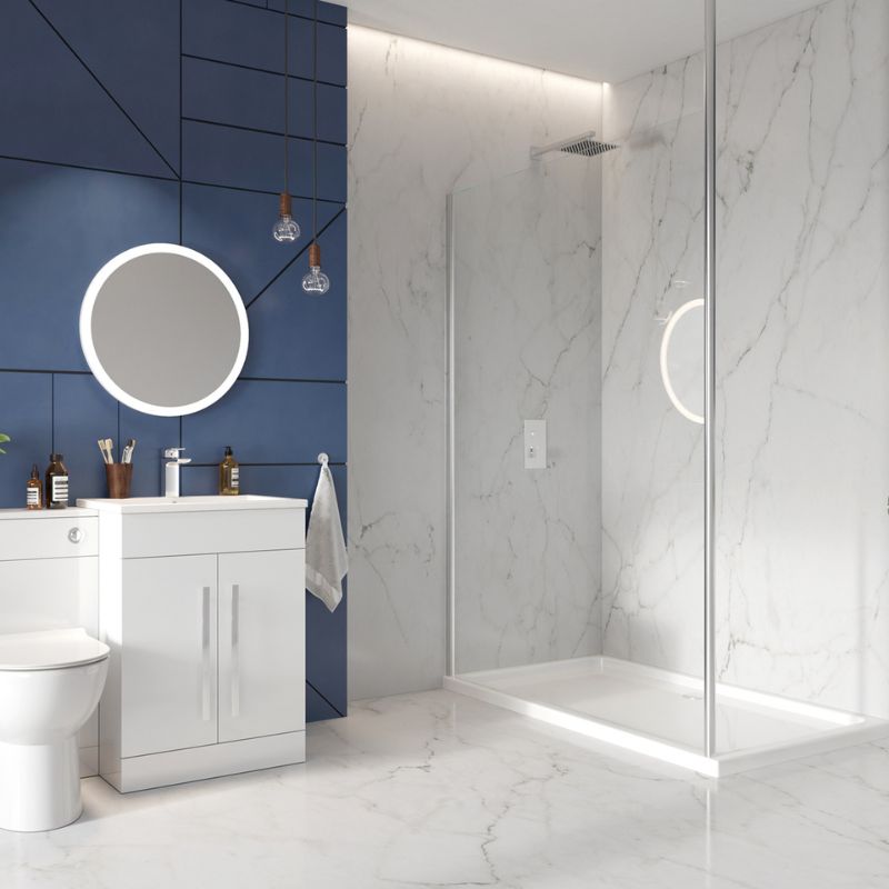 Scudo S8 Floor to Ceiling Support Arm Wetroom Panels - Brand New Bathrooms