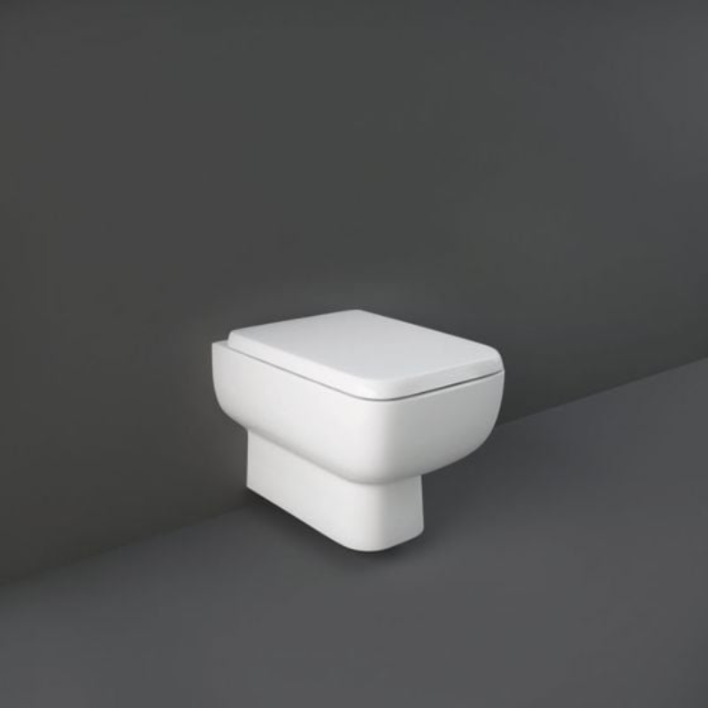 RAK Ceramics Series 600 Rimless Wall Hung Pan (1 size, White) - Brand New Bathrooms