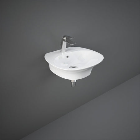 RAK Ceramics Sensation Wall Hung Basin with 1 tap hole (4 sizes, White) - Brand New Bathrooms