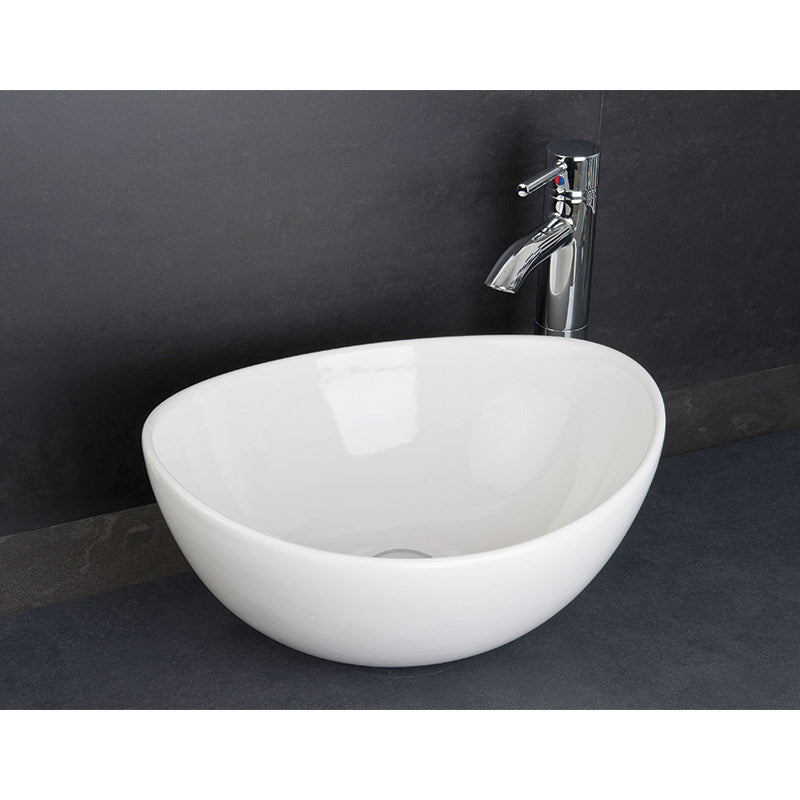 RAK Ceramics Shell 325mm Countertop Basin with No Tap Hole (1 size, Alpine White) - Brand New Bathrooms