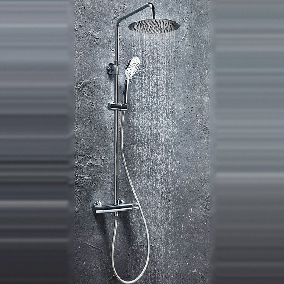 Scudo Messi Cool Touch Round Rigid Riser Shower (Chrome)