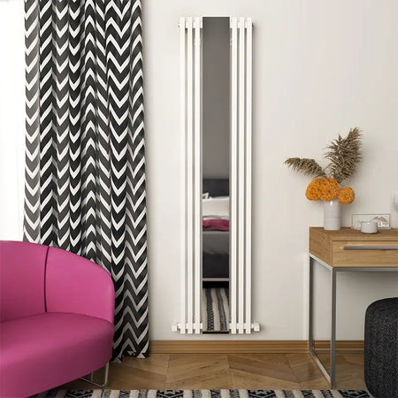 Carisa Sophia Mirror Aluminium Radiator 2 Sections (H1800 x W415) - Brand New Bathrooms