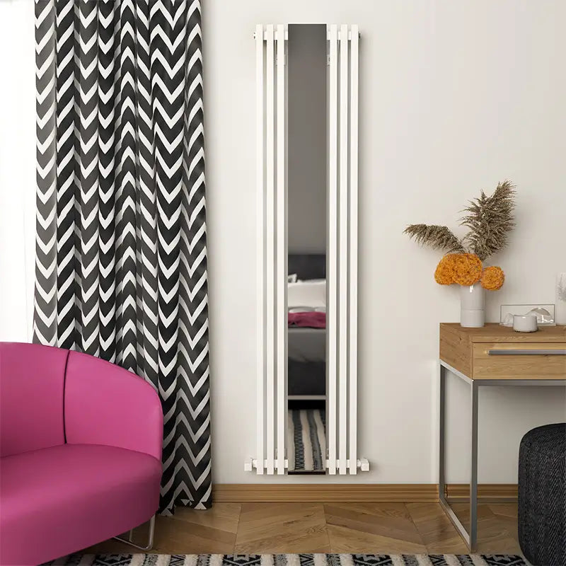 Carisa Sophia Mirror Aluminium Radiator 2 Sections (H1800 x W415) - Brand New Bathrooms