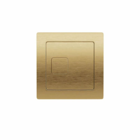 Scudo Square Brushed Brass Dual Flush Button -  Brand New Bathrooms
