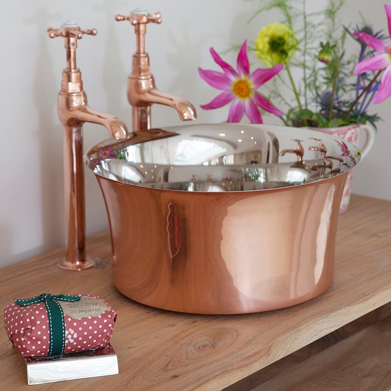 Hurlingham Copper Tub Basin (1 size, 3 styles) - Brand New Bathrooms