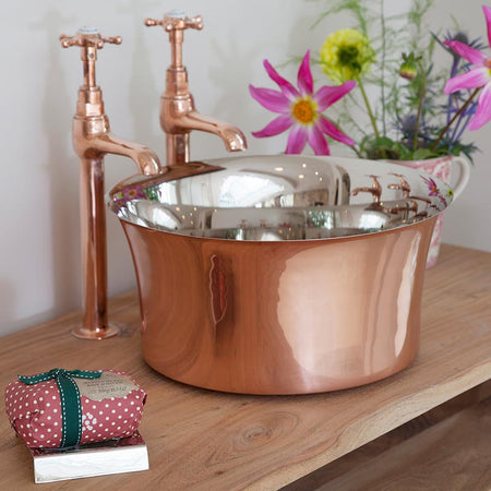 Hurlingham Copper Tub Basin (1 size, 3 styles) - Brand New Bathrooms