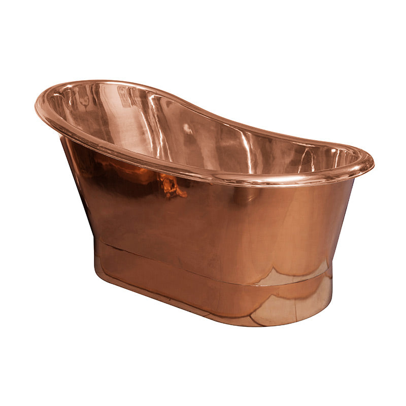 Hurlingham Bijou Single Ended Copper Slipper Bathtub (1 size, 2 styles) Made to Order - Brand New Bathrooms