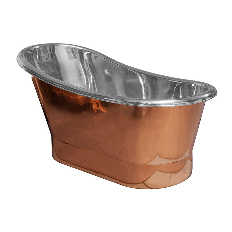 Hurlingham Bijou Single Ended Copper Slipper Bathtub (1 size, 2 styles) Made to Order - Brand New Bathrooms