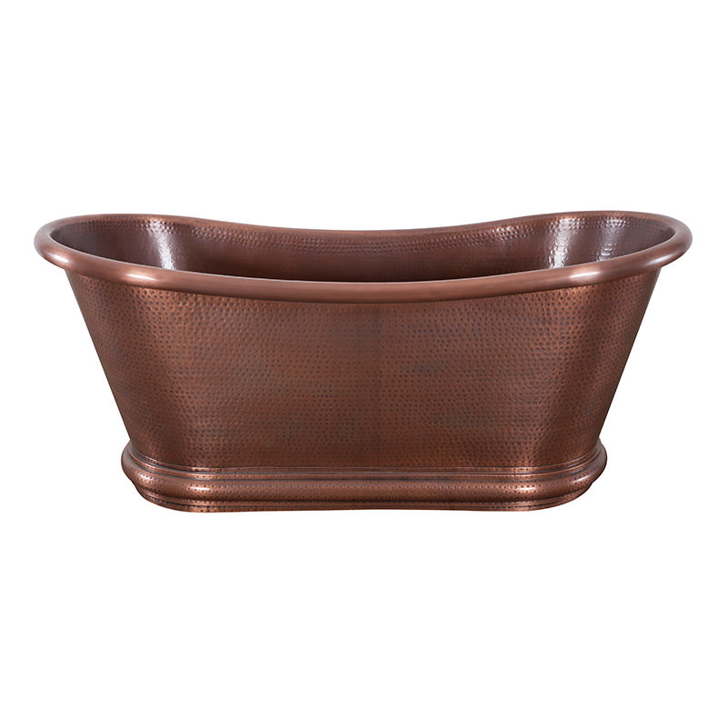 Hurlingham Hammered Copper Bulle Double Ended Bathtub (1 size, Copper) Made to Order - Brand New Bathrooms
