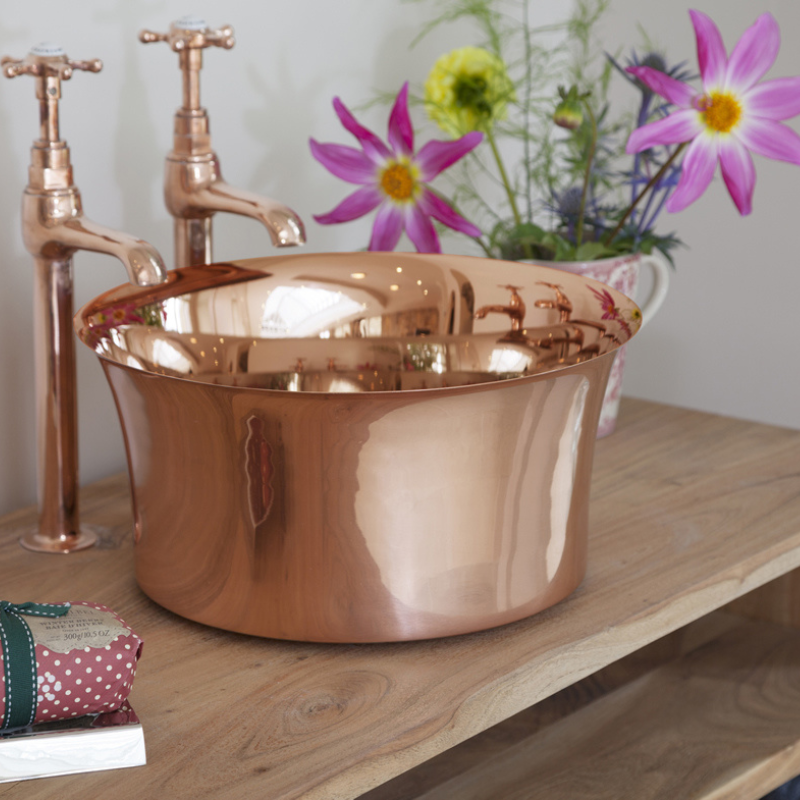 Hurlingham Copper Tub Basin (1 size, 3 styles) - Brand New Bathrooms