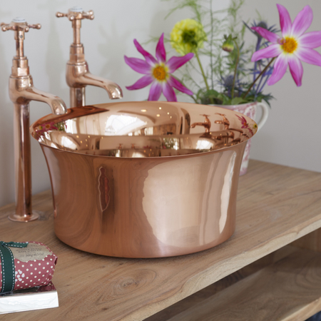 Hurlingham Copper Tub Basin (1 size, 3 styles) - Brand New Bathrooms