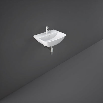 RAK Ceramics Summit 310mm Wall Hung Basin with 1 Tap Hole (1 size, White) - Brand New Bathrooms