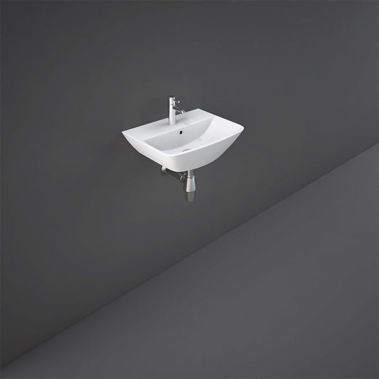 RAK Ceramics Summit 310mm Wall Hung Basin with 1 Tap Hole (1 size, White) - Brand New Bathrooms