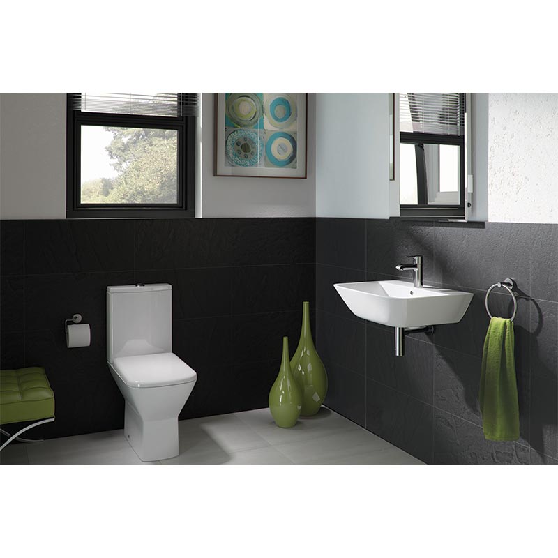 RAK Ceramics Summit 310mm Wall Hung Basin with 1 Tap Hole (1 size, White) - Brand New Bathrooms