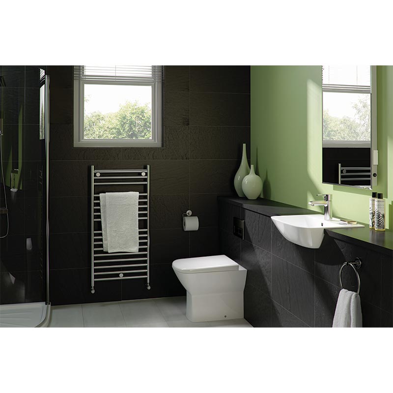 RAK Ceramics Summit 500mm Semi Recessed Basin 1 Tap Hole (1 size, White) - Brand New Bathrooms