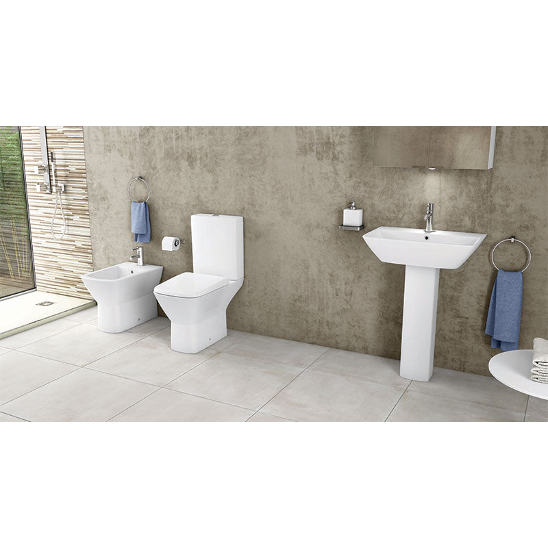 RAK Ceramics Summit Pedestal Basin with 1 Tap Hole (2 sizes, White) - Brand New Bathrooms