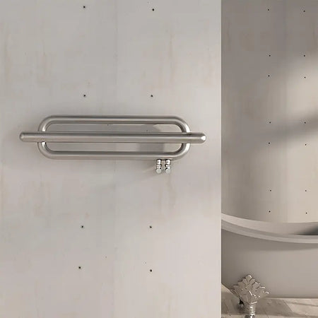 Carisa Swing Stainless Steel Towel Radiator 2 Sections (H250 x W1000) - Brand New Bathrooms