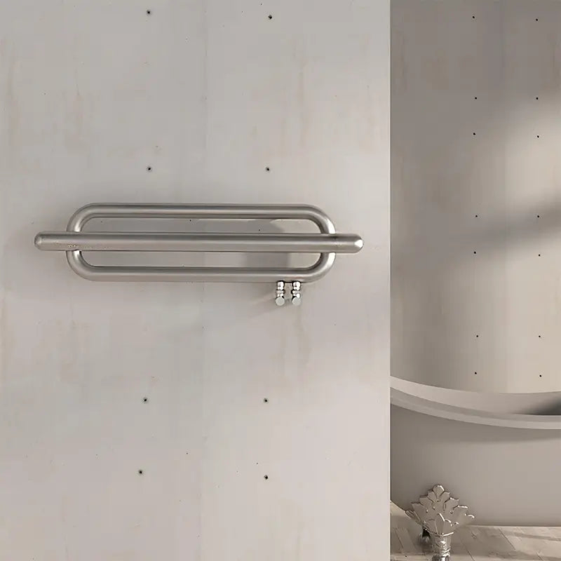 Carisa Swing Stainless Steel Towel Radiator 2 Sections (H250 x W1000) - Brand New Bathrooms