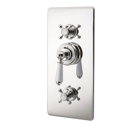 Hurlingham Concealed Thermostatic Valve with Integral Flow Valves - 3 Outlets (1 size, 3 colours) - Brand New Bathrooms