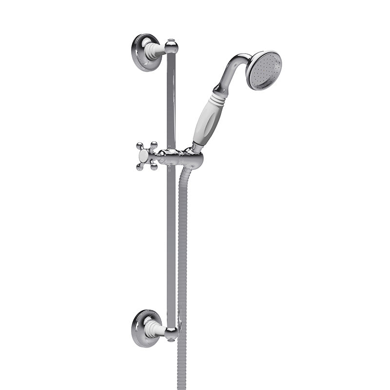 Hurlingham Brass Hand Shower on Slider Rail (3 colours) - Brand New Bathrooms