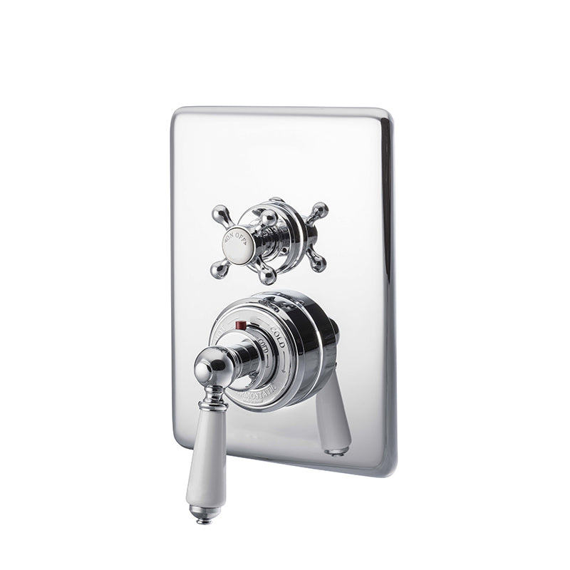 Hurlingham Concealed Dual Control Thermostatic Valve - 1 Outlet (1 size, 3 colours) - Brand New Bathrooms