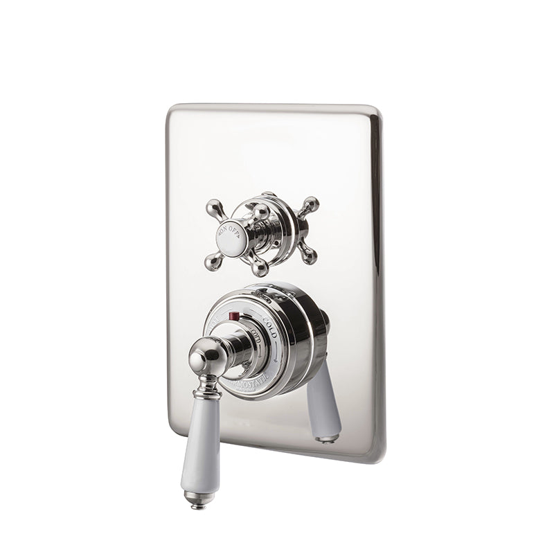 Hurlingham Concealed Dual Control Thermostatic Valve - 1 Outlet (1 size, 3 colours) - Brand New Bathrooms