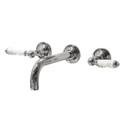Hurlingham Wall Mounted Brass Basin Mixer Taps (3 colours) - Brand New Bathrooms