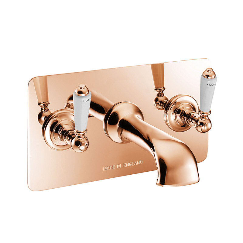 Hurlingham Wall Mounted Bath Filler with Concealing Plate (1 size, 3 colours) - Brand New Bathrooms