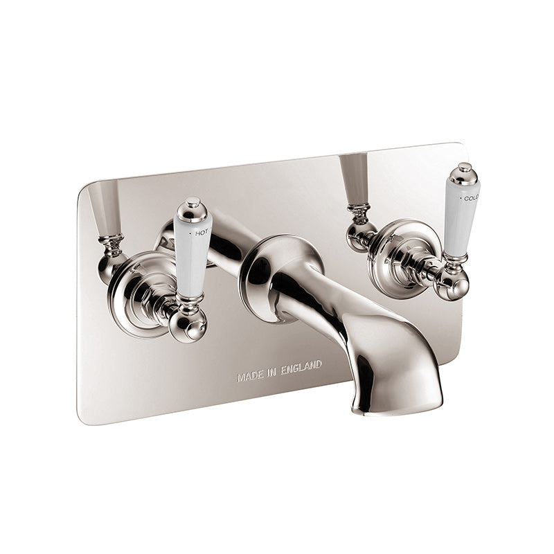 Hurlingham Wall Mounted Bath Filler with Concealing Plate (1 size, 3 colours) - Brand New Bathrooms