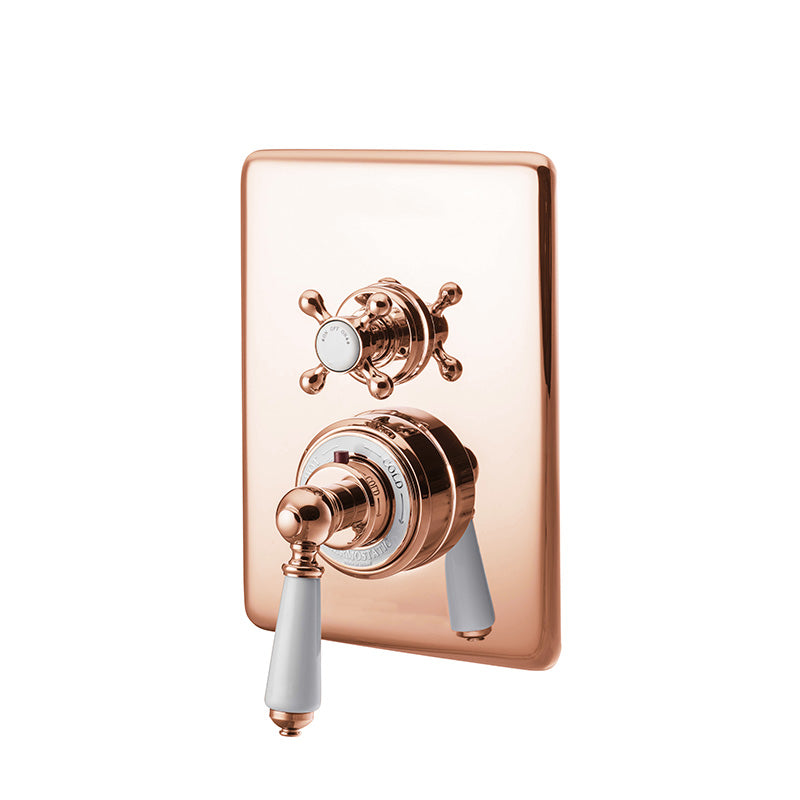 Hurlingham Concealed Dual Control Thermostatic Valve - 2 Outlets (1 size, 3 colours) - Brand New Bathrooms