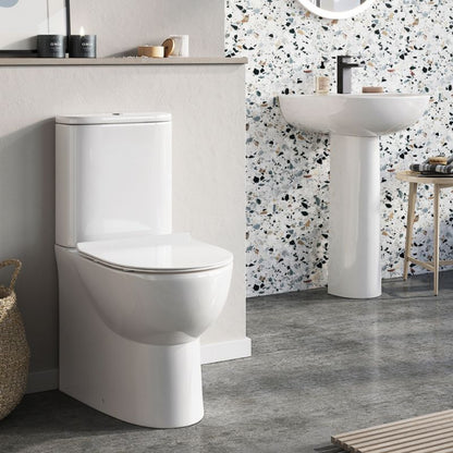 Scudo Belini Rimless Closed Back Toilet Set (Pan, Cistern & Fittings) (White) - Brand New Bathrooms