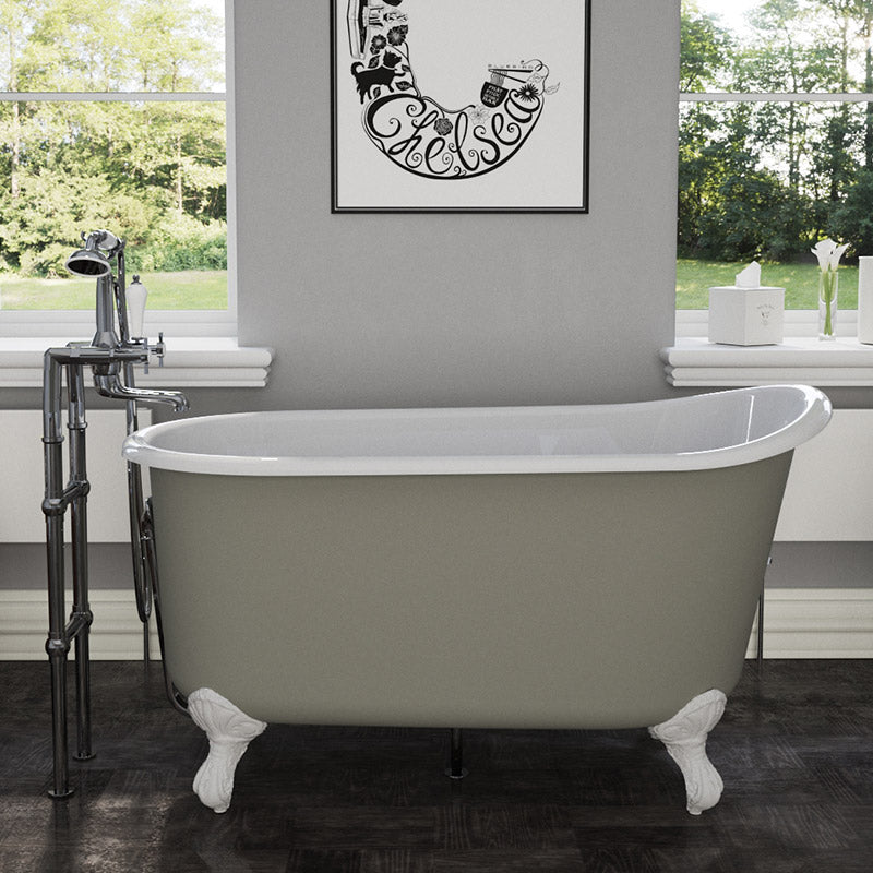 Hurlingham Shelley Single Ended Cast Iron Clawfoot Bathtub (1 size, any colour) - Brand New Bathrooms