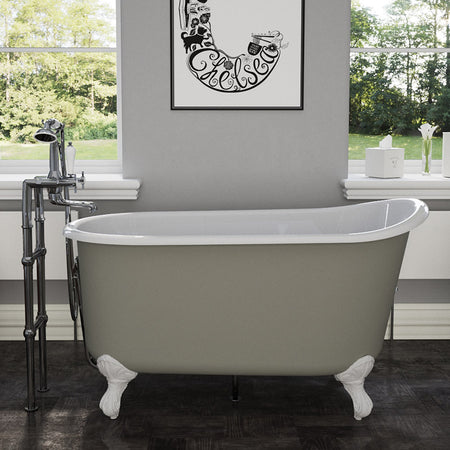 Hurlingham Shelley Single Ended Cast Iron Clawfoot Bathtub (1 size, any colour) - Brand New Bathrooms