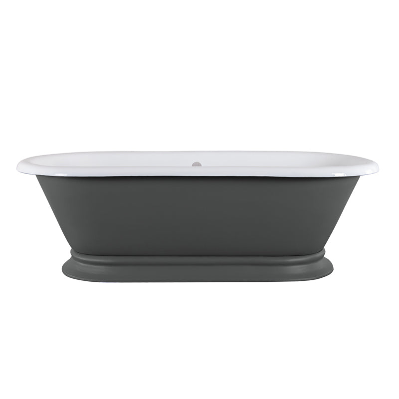 Hurlingham Shikara Double Ended Cast Iron Roll Top Bathtub (1 size, any colour) - Brand New Bathrooms