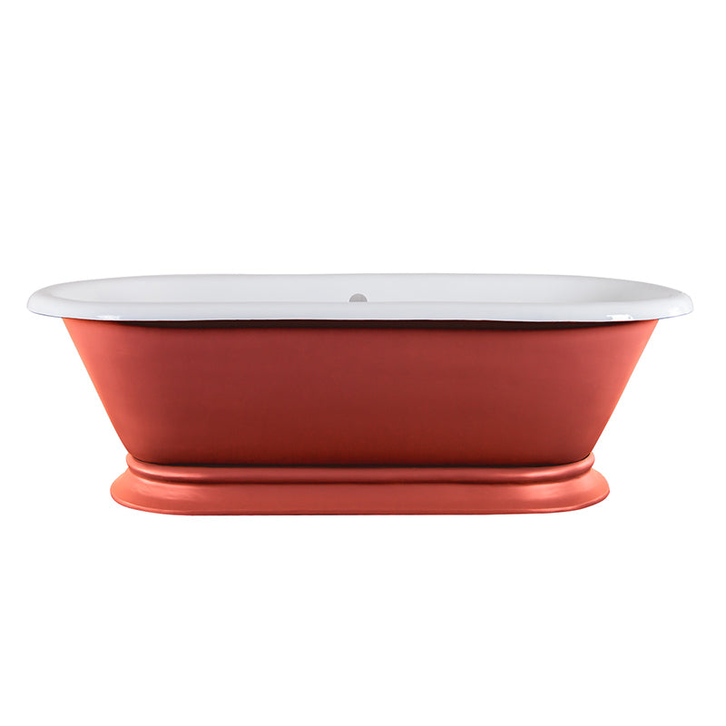 Hurlingham Shikara Double Ended Cast Iron Roll Top Bathtub (1 size, any colour) - Brand New Bathrooms