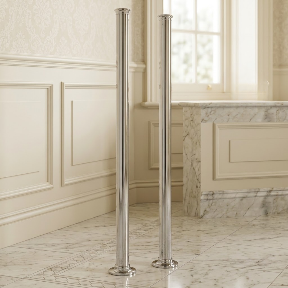 Arroll Freestanding Pipe Shrouds (Chrome)