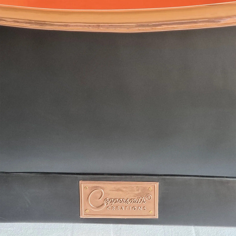 Coppersmith Creations Slanting Base Copper Bathtub with Black Base (1 size, Black Exterior) - Brand New Bathrooms