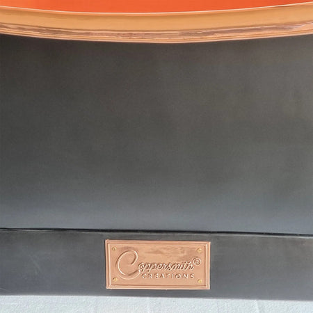 Coppersmith Creations Slanting Base Copper Bathtub with Black Base (1 size, Black Exterior) - Brand New Bathrooms