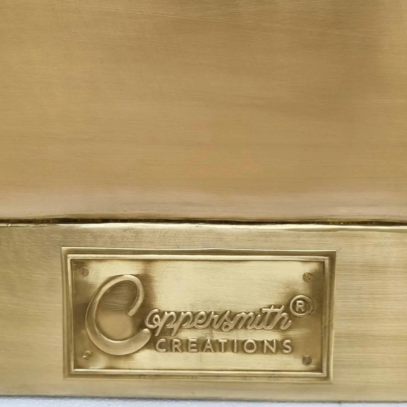 Coppersmith Creations Slanting Base Brass Bathtub (1 size, Full Brushed Brass finish) - Brand New Bathrooms