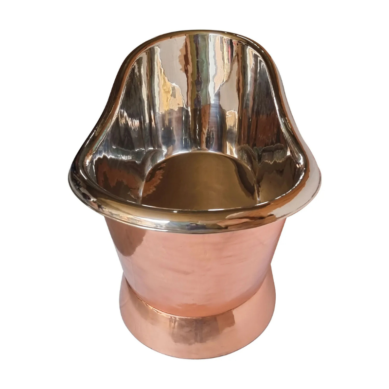 Coppersmith Creations Slanting Base Copper Bathtub (1 size, Nickel Interior, Copper Exterior) - Brand New Bathrooms