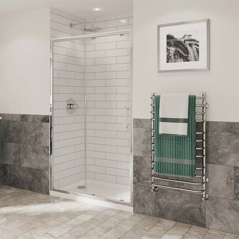 Coram Showers Optima 6 Sliding Shower Door (5 sizes, Chrome) - Brand New Bathrooms