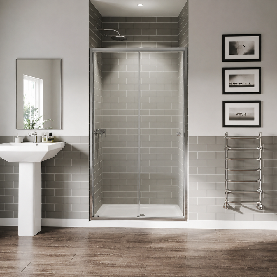 Coram Showers GB5 Sliding Shower Door (2 sizes, Chrome)