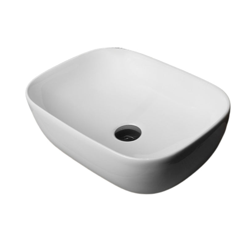 Loutro Lavabo Spiro Rectangle Ceramic Basin (1 size, 2 colours) - Brand New Bathrooms
