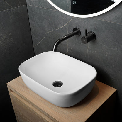 Loutro Lavabo Spiro Rectangle Ceramic Basin (1 size, 2 colours) - Brand New Bathrooms